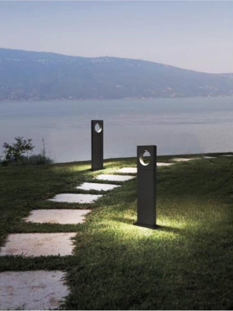 Lampione Da Terra Giardino Lampada Led Luce Naturale 12 W Ip65 Lampioncino Nero - 4