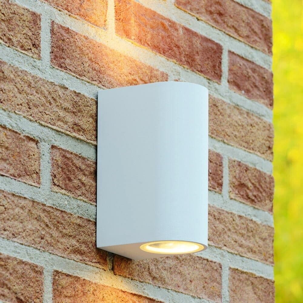 Applique Doppia Emissione A Parete Interno Esterno Ip65 Porta Faretto Gu10 Es14b - 4