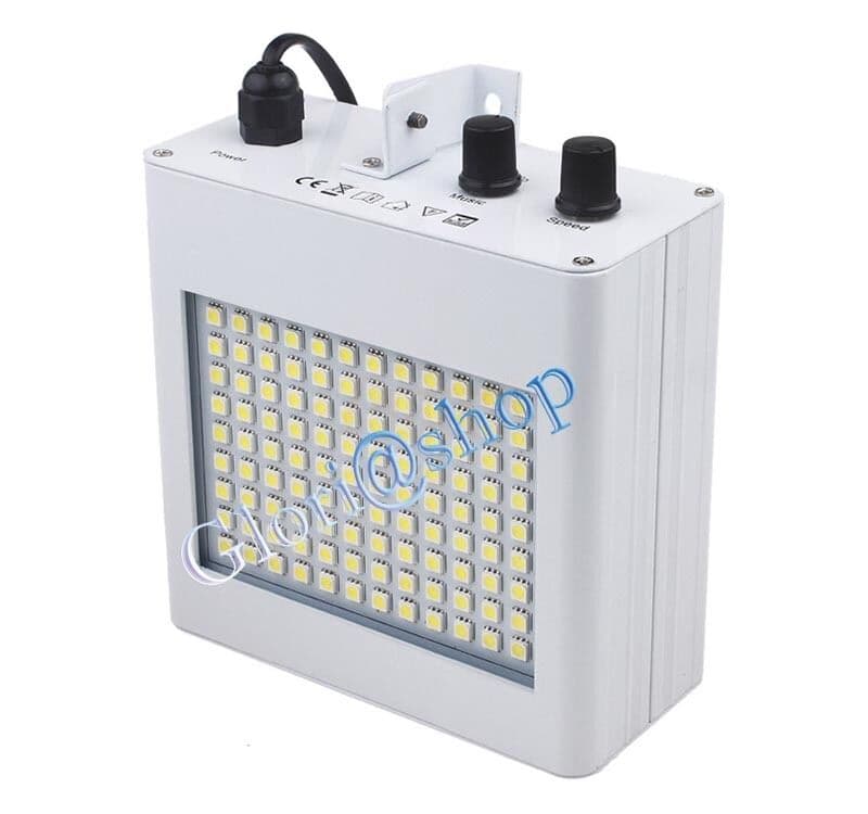 Faro Strobo Da Discoteca Flash Faretto 108 Led Luce Bianca Lampada Stroboscopica - 3