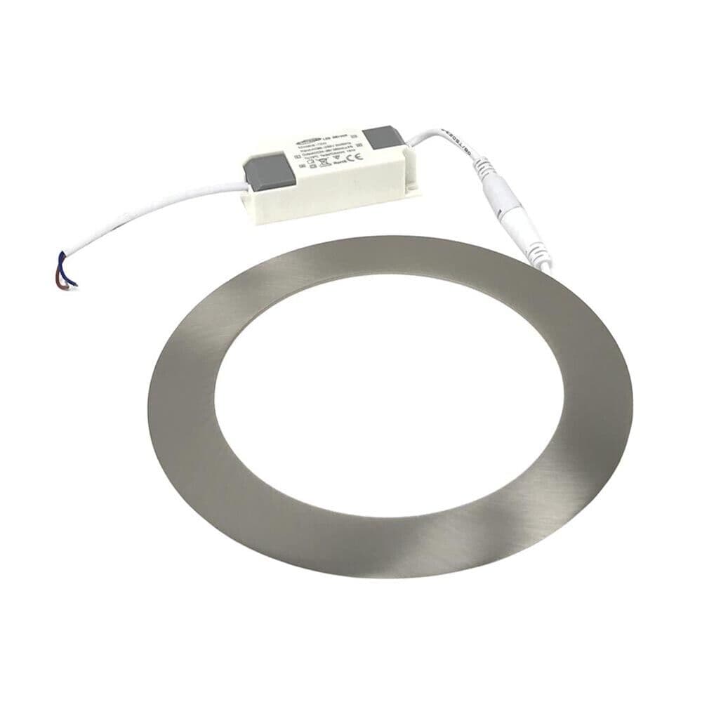 Pannello Led 18 W Luce Bianca 6500k Faretto Slim Incasso In Acciaio Silver - 5