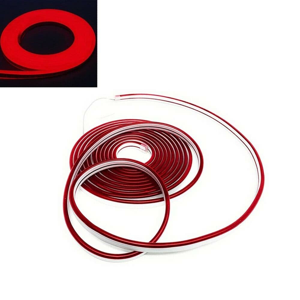 Striscia Led Luce Rossa Per Scritte Insegne Luminose Strip Flessibile 5 Mt Rosso - 4