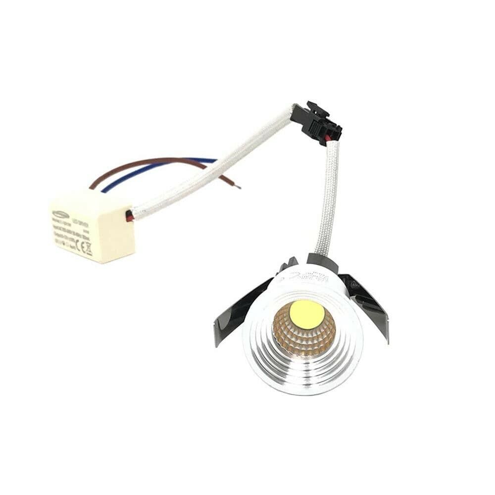 Faretto Led Cob Da Incasso 3 W Mini Punto Luce Bianca 6500k Bordo Bianco P29 - 5