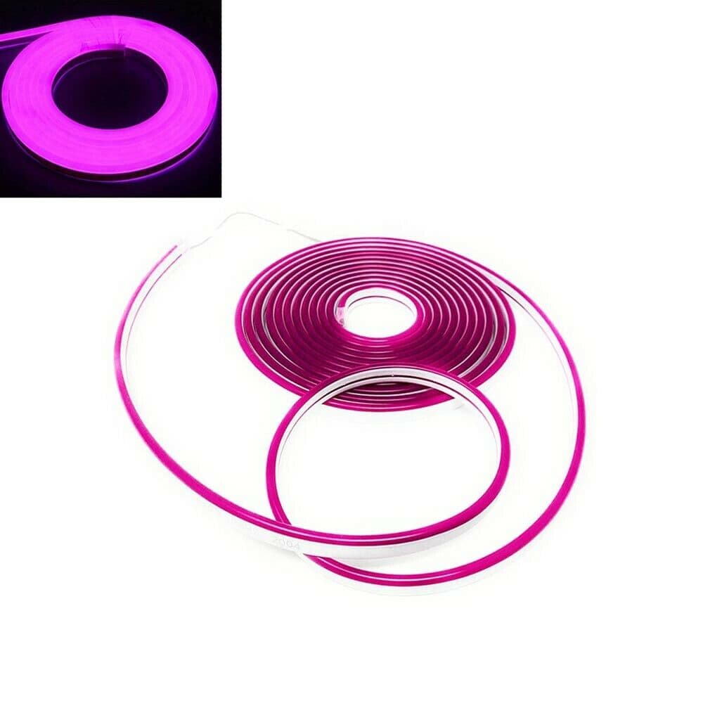Striscia Led Rosa Fuxia Per Scritte Insegne Luminose Strip Flessibile 5 Mt - 4