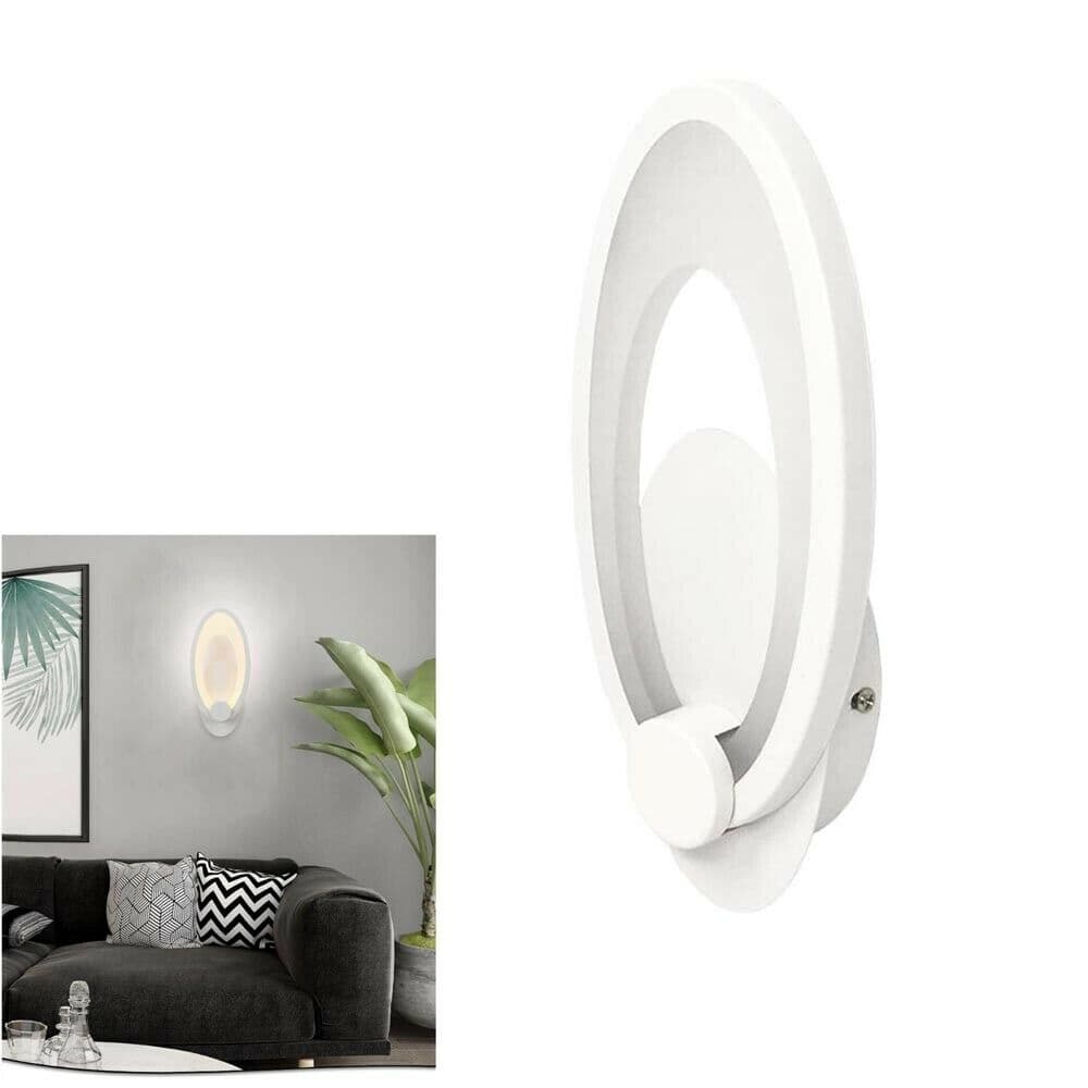 Applique Led Luce Calda In Vetro Ovale Lampada Da Parete Interno 9 W E25c - 5