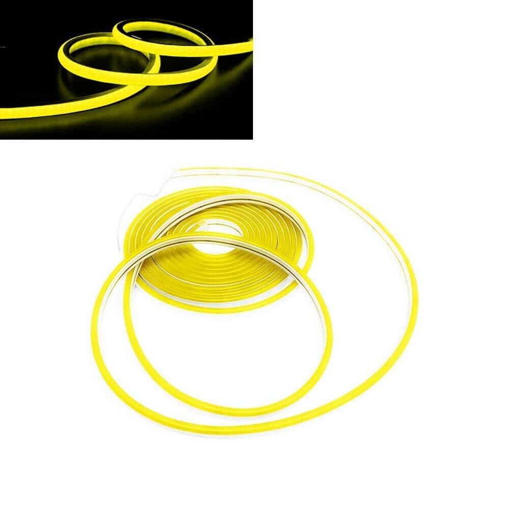 Striscia Led Gialla Per Scritta Insegna Luminosa Strip Flessibile 5 Mt Ip65 - 5