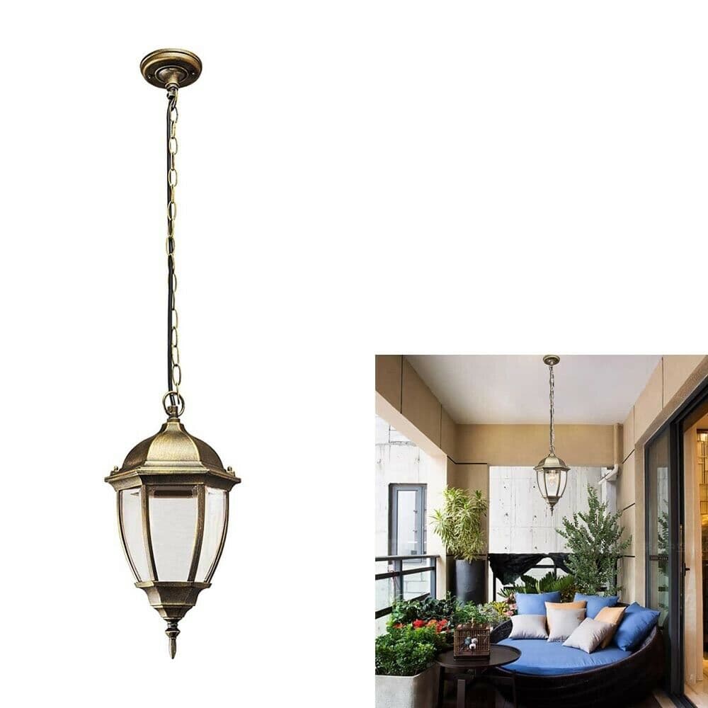 Lanterna Lampadario A Sospensione Lampioncino Da Casa Giardino Veranda Es40c - 5