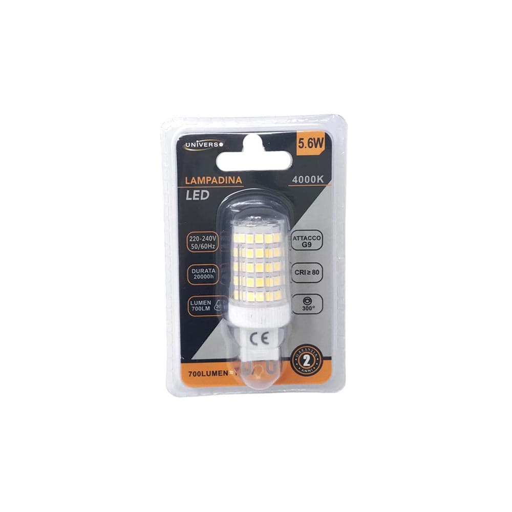 Lampadina Led Attacco G9 5.6w Luce Naturale 4000k - 3