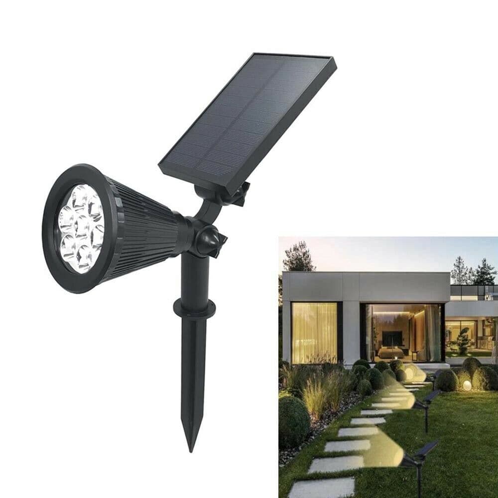 Faro Led Pannello Solare Faretto . Ricaricabile 7 W Luce Calda Da Giardino - 5