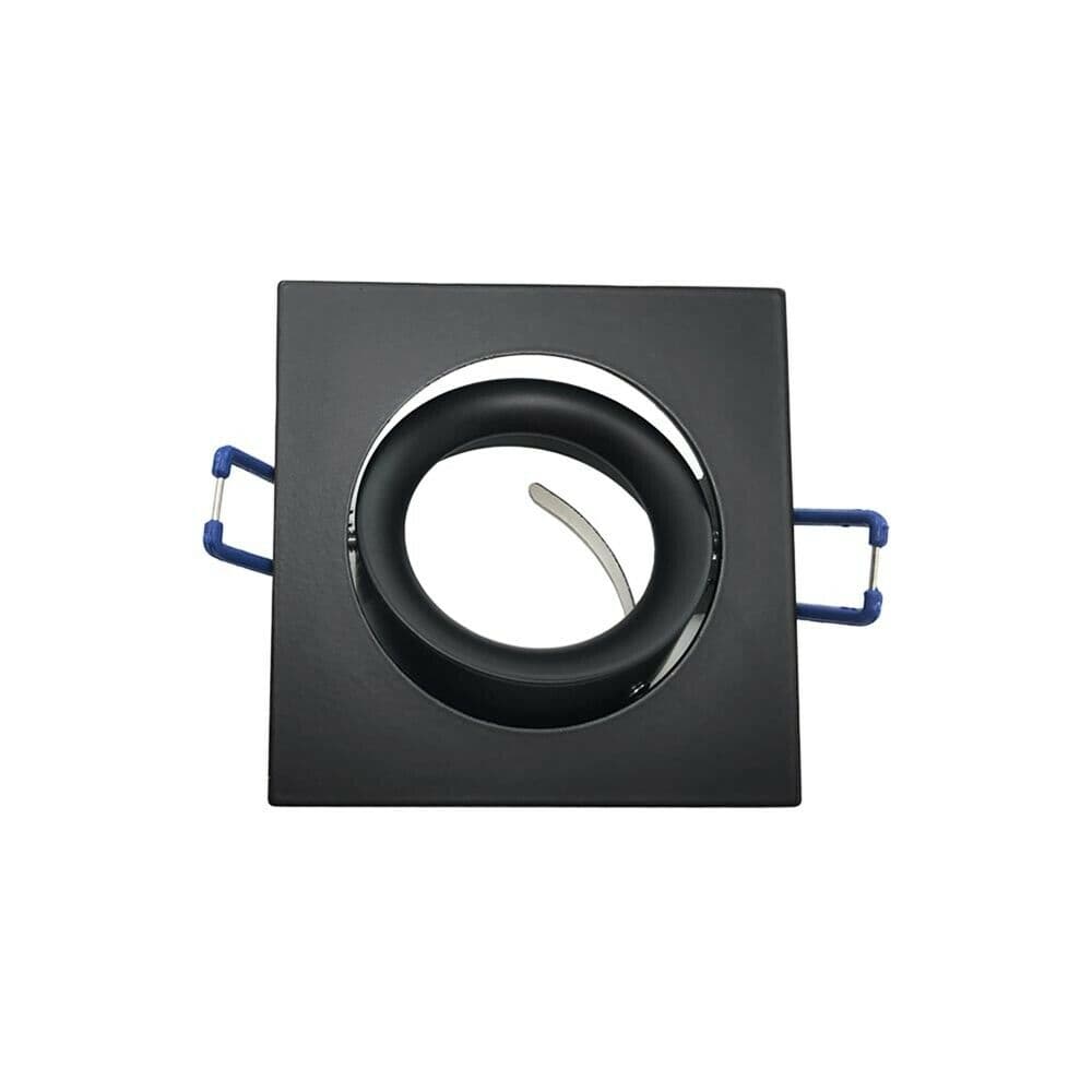 Portafaretto A Incasso Supporto Orientabile Porta Faretto Gu10 P20 Nero - 4