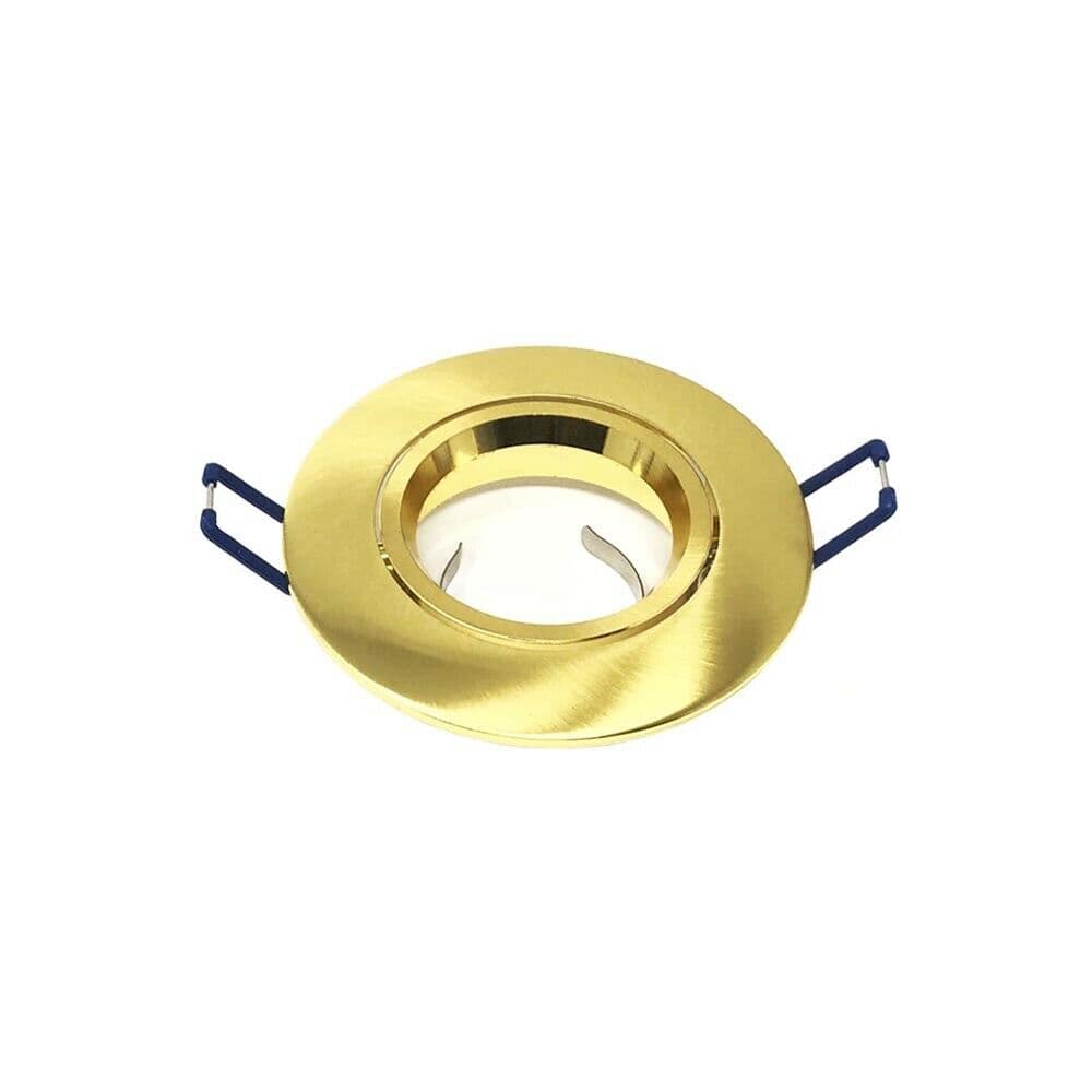 Portafaretto Da Incasso Tondo . Supporto Orientabile Porta Faretto Gu10 P12 Oro - 4
