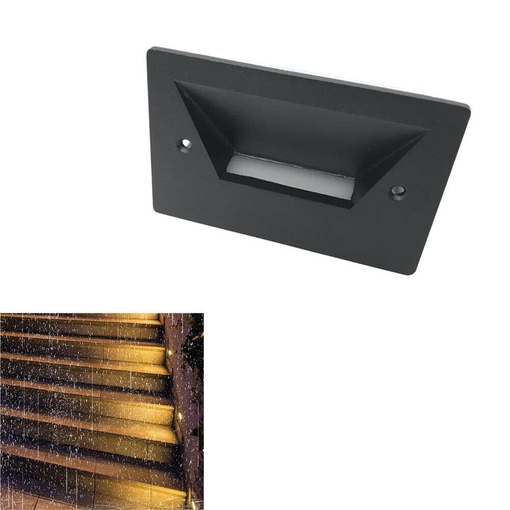 Faretto Led Luce Calda Segnapassi Da Muro Scale Giardino Segnapasso 3 W Es49 - 5