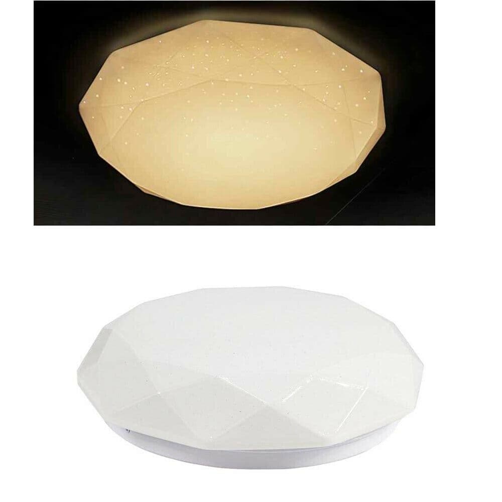Plafoniera Da Soffitto 24 Watt Lampadario 24 Led Luce Calda 3000k - 5