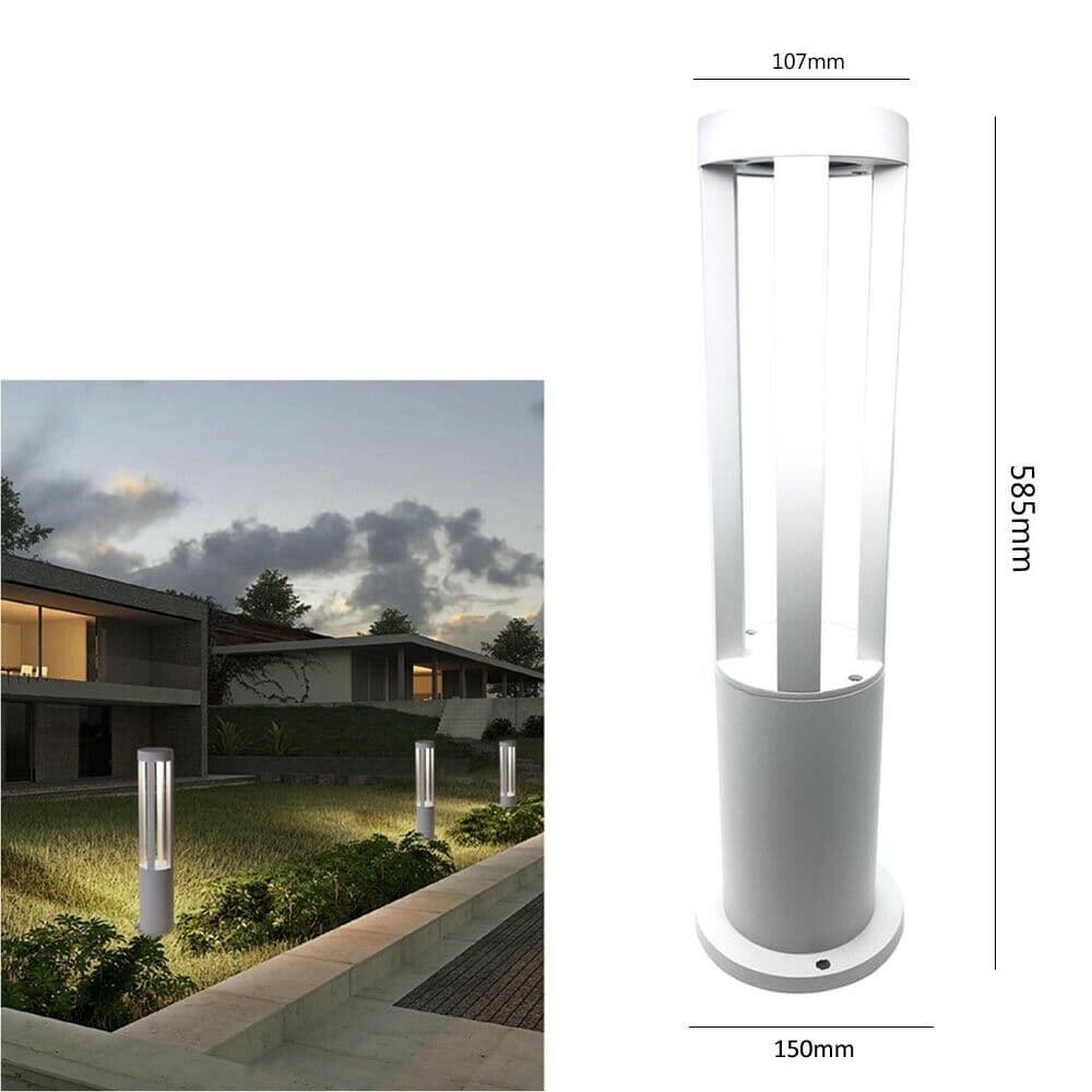 Lampione Led Luce Bianca Lampada 12 W . Lampioncino Da Terra Giardino Esterno Ip65 - 4