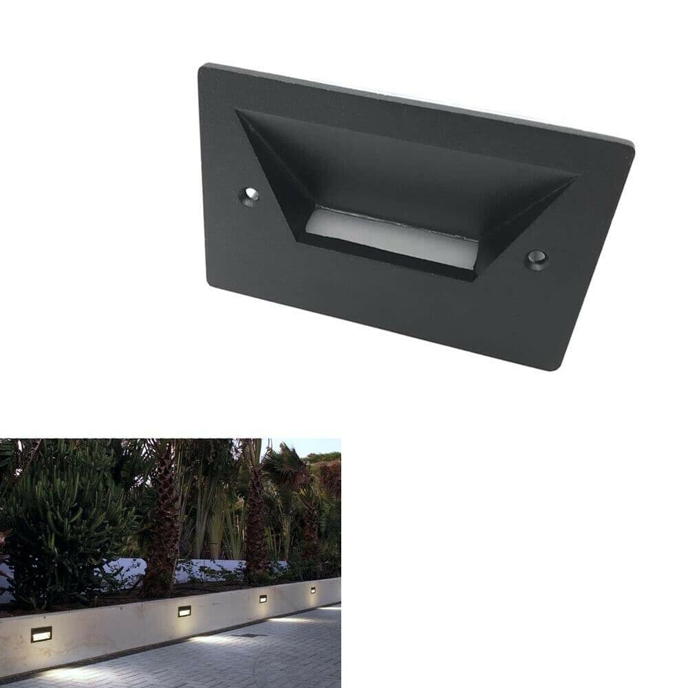 Segnapassi Led Luce Bianca Faretto 3 W Segnapasso Da Muro Scale Giardino Es49 - 5