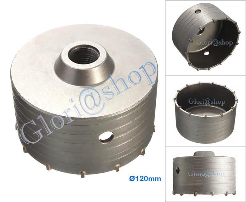 Fresa Carotatrice Tazza 120 Mm Da Muro Frese Per Trapano Attacco Sds Plus - 2