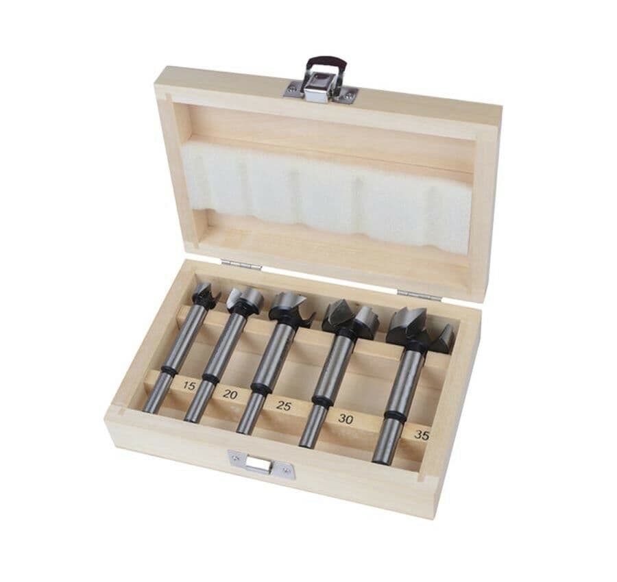Kit 5 Frese Fresa Legno Gambo 8 10 Mm Cerniere Misure 15 20 25 30 35mm - 2
