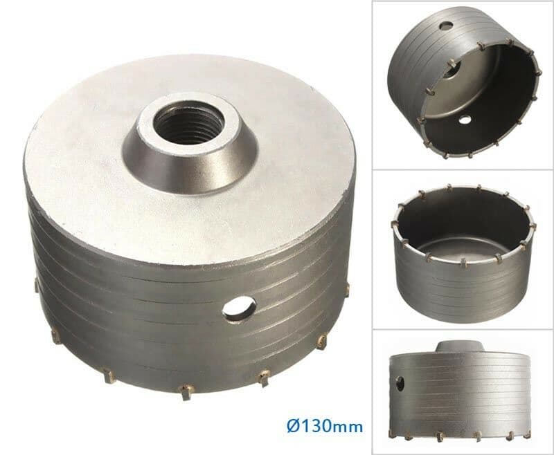 Fresa Da Trapano 130 Mm Tazza Carotatrice X Forare Muro Cemento - 2
