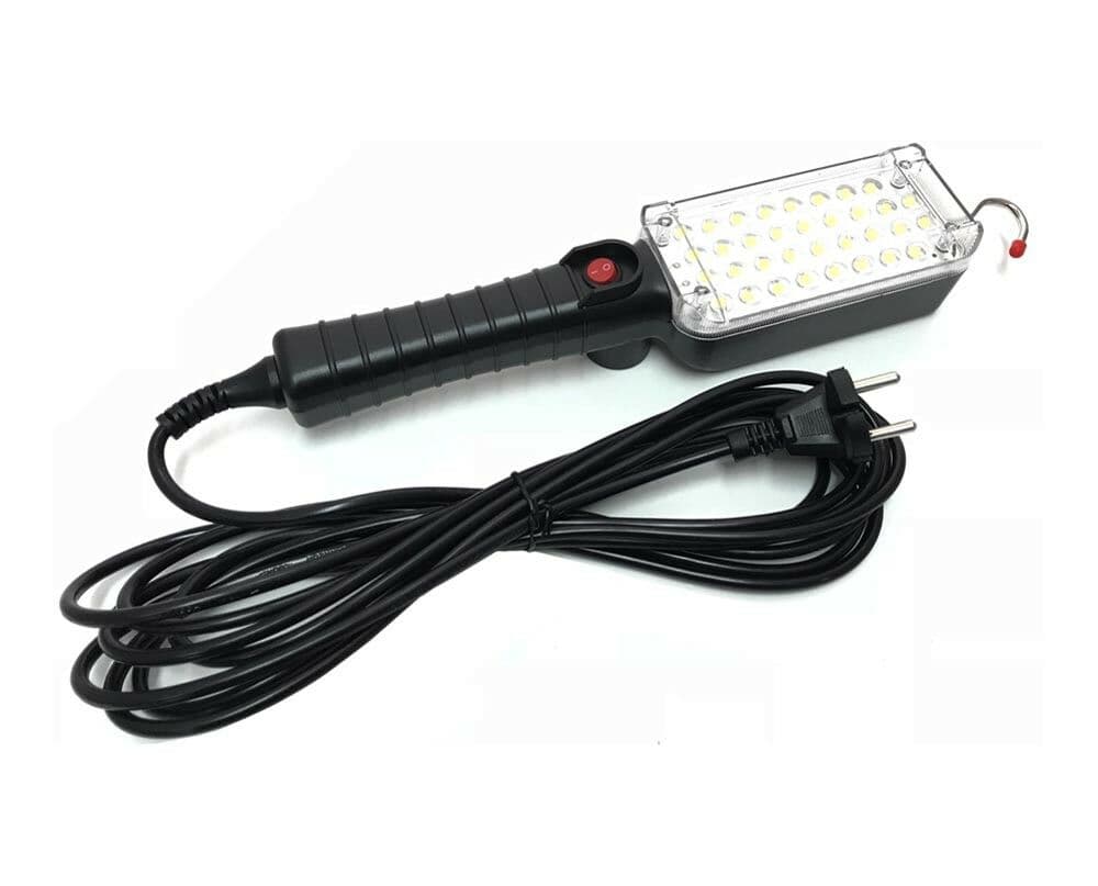Lampada Da Lavoro Torcia 34 Led Smd Luce Bianca Gancio Calamita Officina Garage - 2
