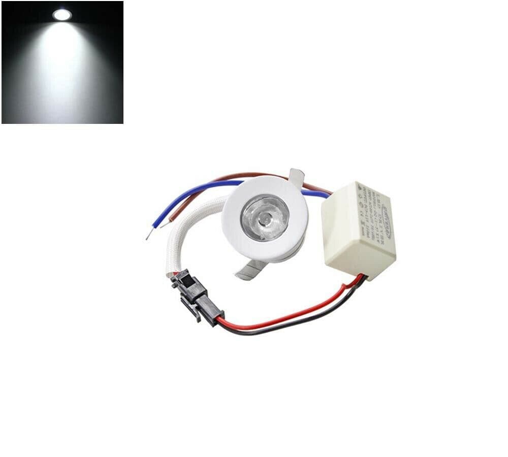 Faretto Led 1 W A Incasso Mini Punto Luce Bianca 6500k Bordo Bianco - 2