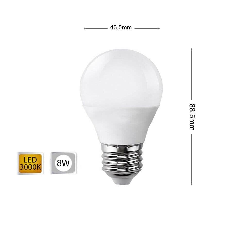 Lampadina Led 8w Lampadine A Sfera Luce Calda E27 8 W G45 - 2