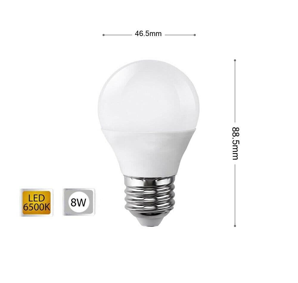 Lampadina Led 8w Lampadine A Sfera Luce Bianca E27 8 W G45 - 2