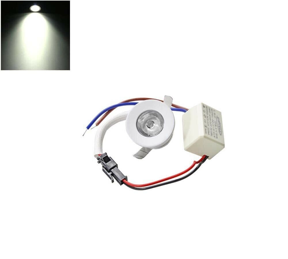 Faretto Led 1 W A Incasso Mini Punto Luce Naturale 4000k Bordo Bianco - 2