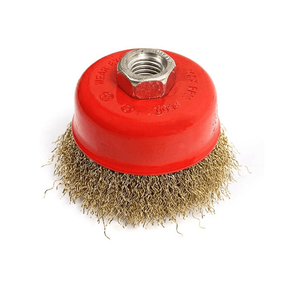 Spazzola A Tazza Per Smerigliatrice Fili In Acciaio � 100mm M14 Sgrossa Metallo - 2