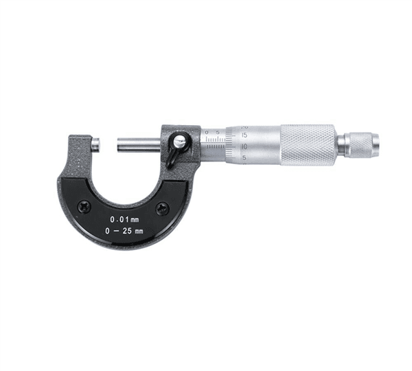 Micrometro Spessimetro 0,01 A 0-25 Mm Micro Metro Calibro Misura Misurazioni - 3