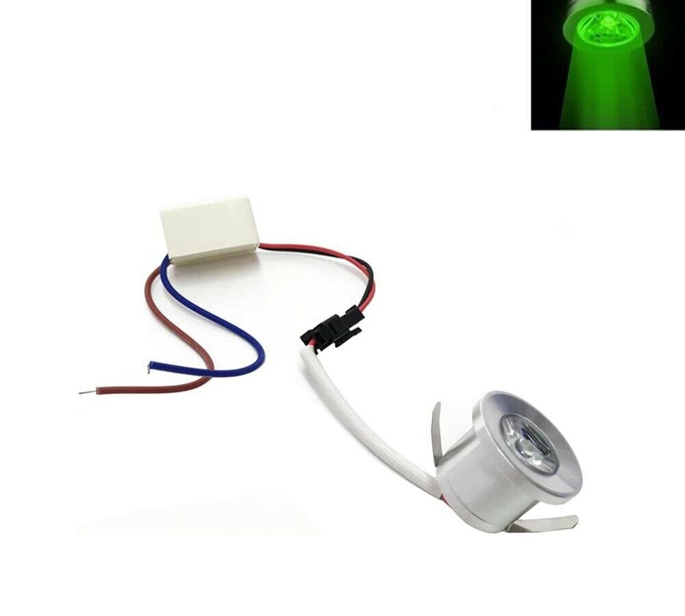 Faretto Led 1w A Incasso Silver Punto Luce Verde - 2
