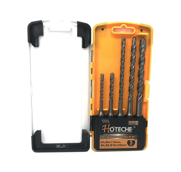 Kit 5 Punte Trapano Attacco Sds Plus 110 160 Mm Per Forare Pietra Muro Cemento - 4