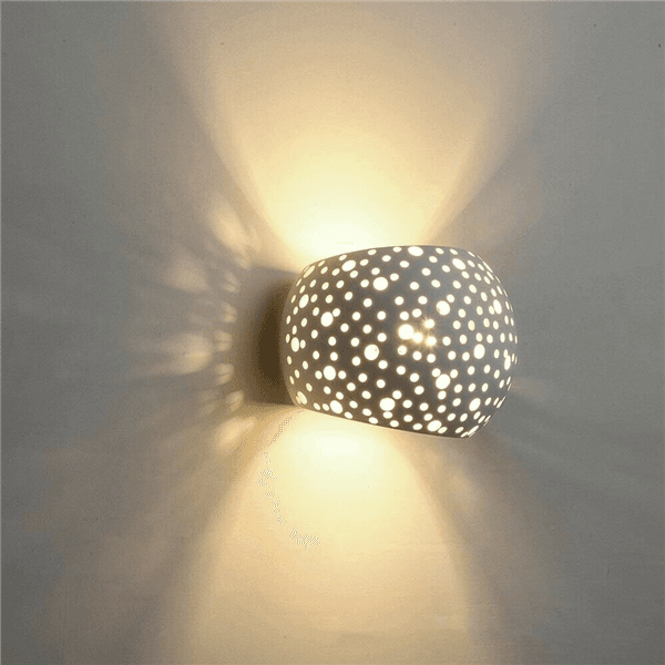 Applique In Gesso Verniciabile Lampada Moderna Doppia Emissione Luce Led G9 E42 - 4