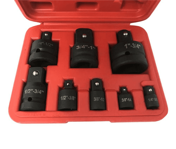 Kit 8 Adattatori Riduttori Impatto Bussole Aria Compressa - 3