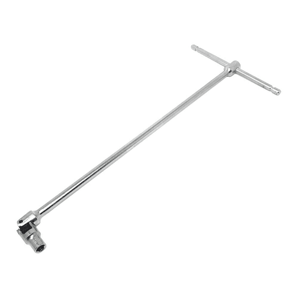 Chiave Bussola 9 Mm Doppio Snodo Testa Snodabile Maniglia A T Lunga 44 Cm - 3