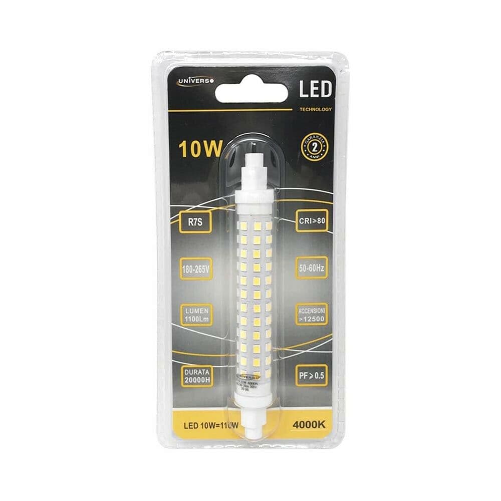 Lampadina Led 10w Luce Naturale 4000k Attacco R7s Lampada Ricambio Per Faro R7s - 4
