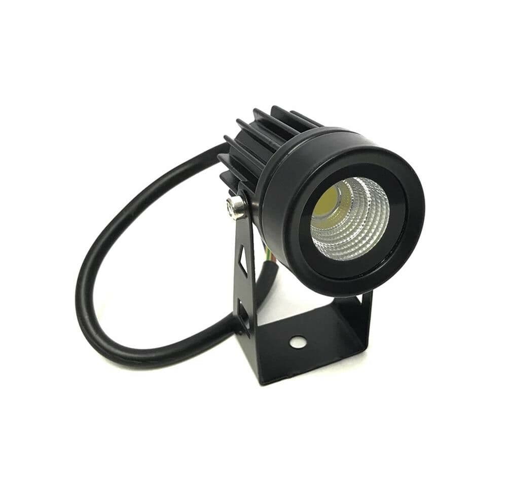 Faretto Led Cob 3.5 W Proiettore Da Giardino Staffa A Parete Luce Bianca - 3