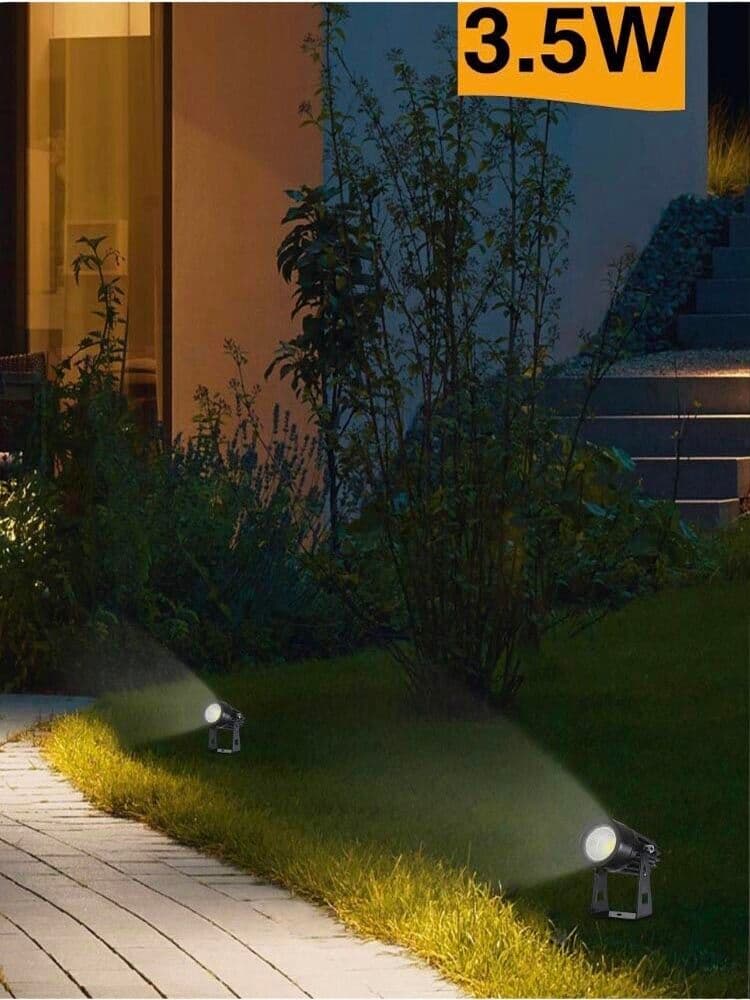 Faretto Led Luce Naturale Cob 3.5 W Proiettore Da Giardino Staffa A Parete - 5