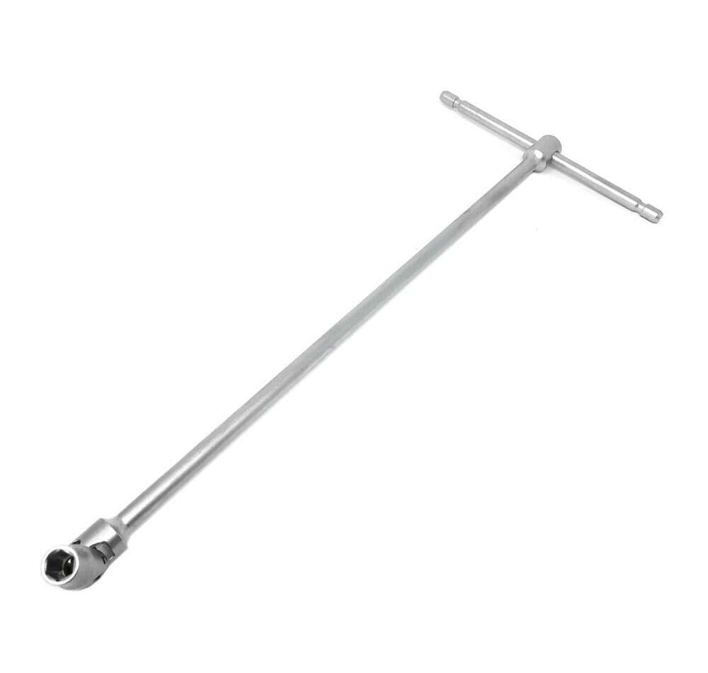 Chiave Bussola 10 Mm Doppio Snodo Testa Snodabile Maniglia A T Lunga 44 Cm - 3