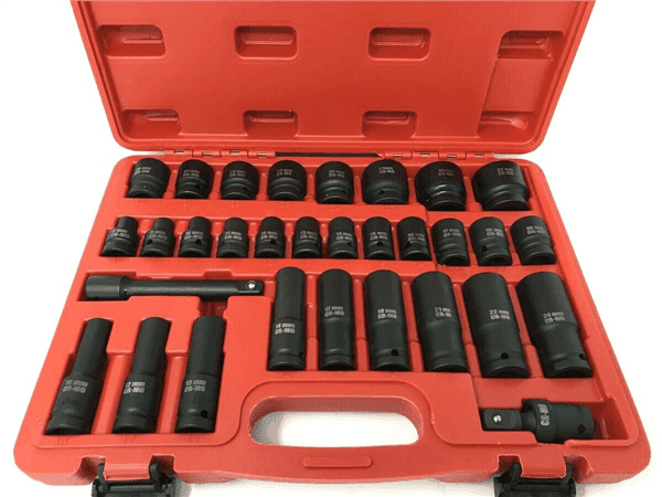 Kit 32 Bussole Per Avvitatore Pneumatico 1/2" Bussola Adattatore Impatto - 2