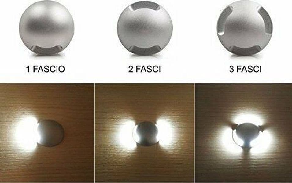 3W Faretto Incasso LED 12V-24V Segnapasso Carrabile Radente 1 Fascio Esterno IP67 - 4