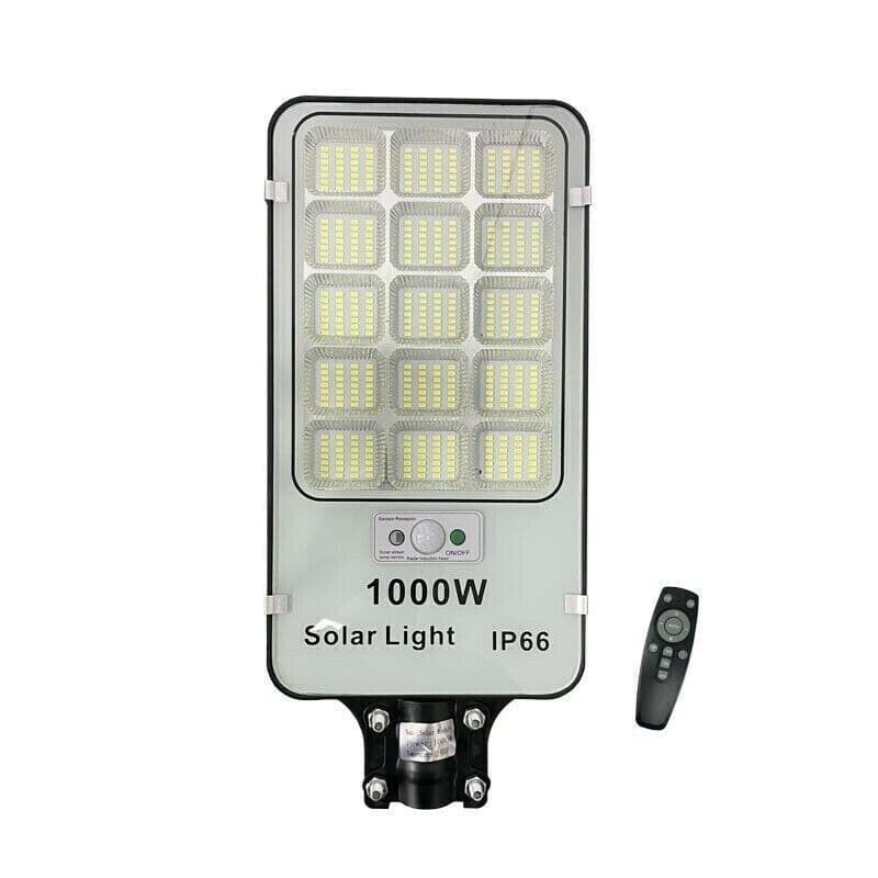 Lampione Solare Faro Stradale LED 1000W Sensore Crepuscolare Luce Fredda ip66 - 7