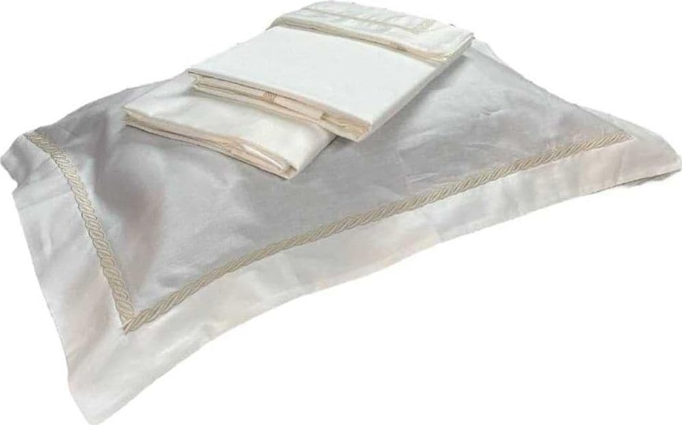 Caleffi PRESTIGIOSO ED ELEGANTE COMPLETO LENZUOLA MATRIMONIALE IN RASO DI COTONE TRECCIA - 3