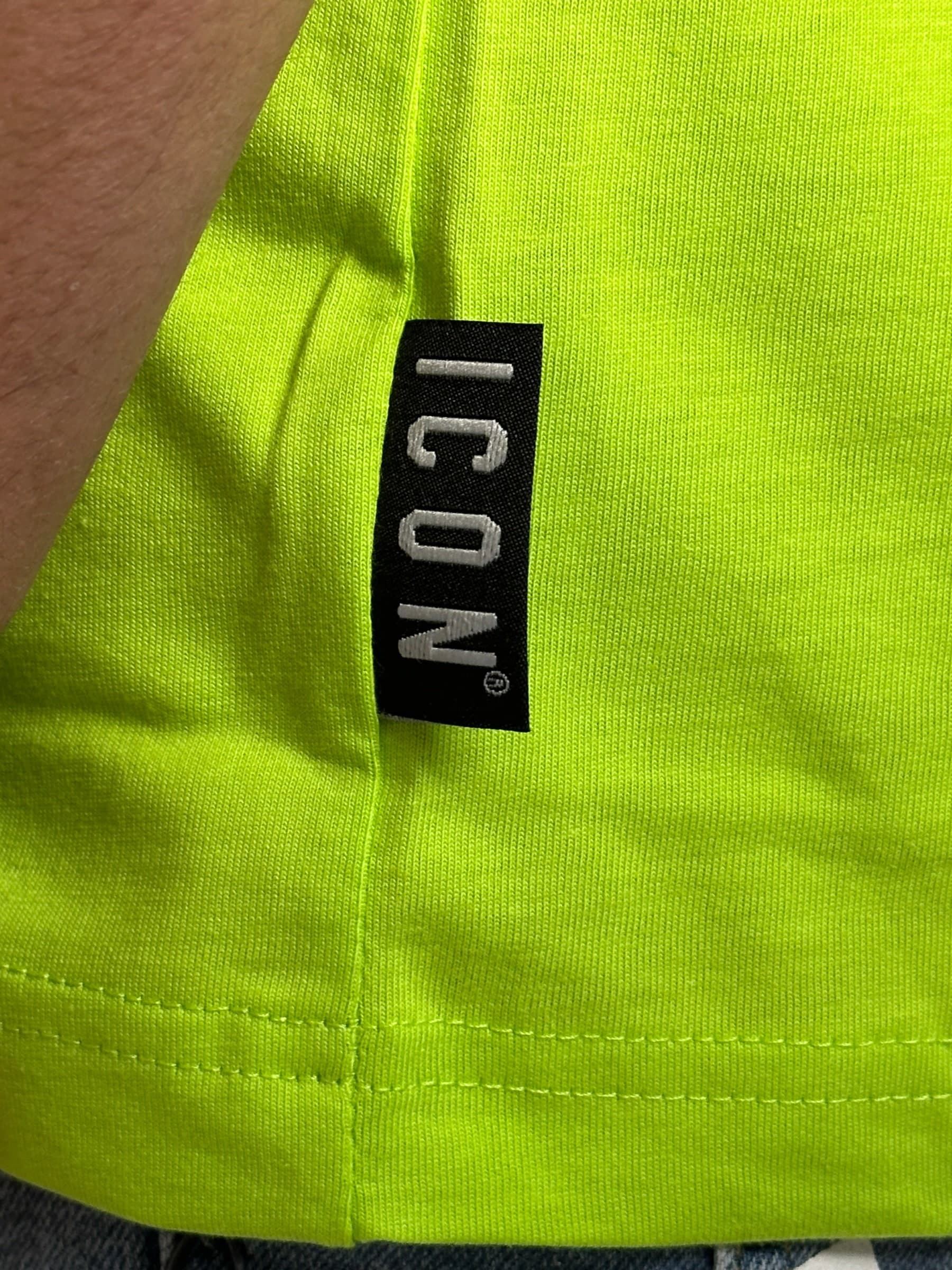T-shirt fluo con logo bianco - 6