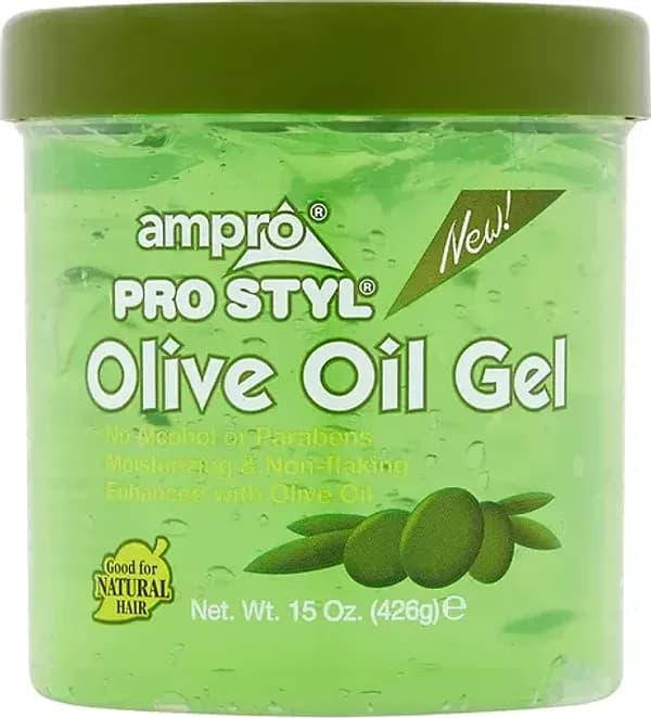 AMPRO PRO STLY OLIVE OIL STYLING GEL 426G ALSO GOOD FOR NATURAL HAIR PER CAPELLI – Ampro Pro Styl – verde
