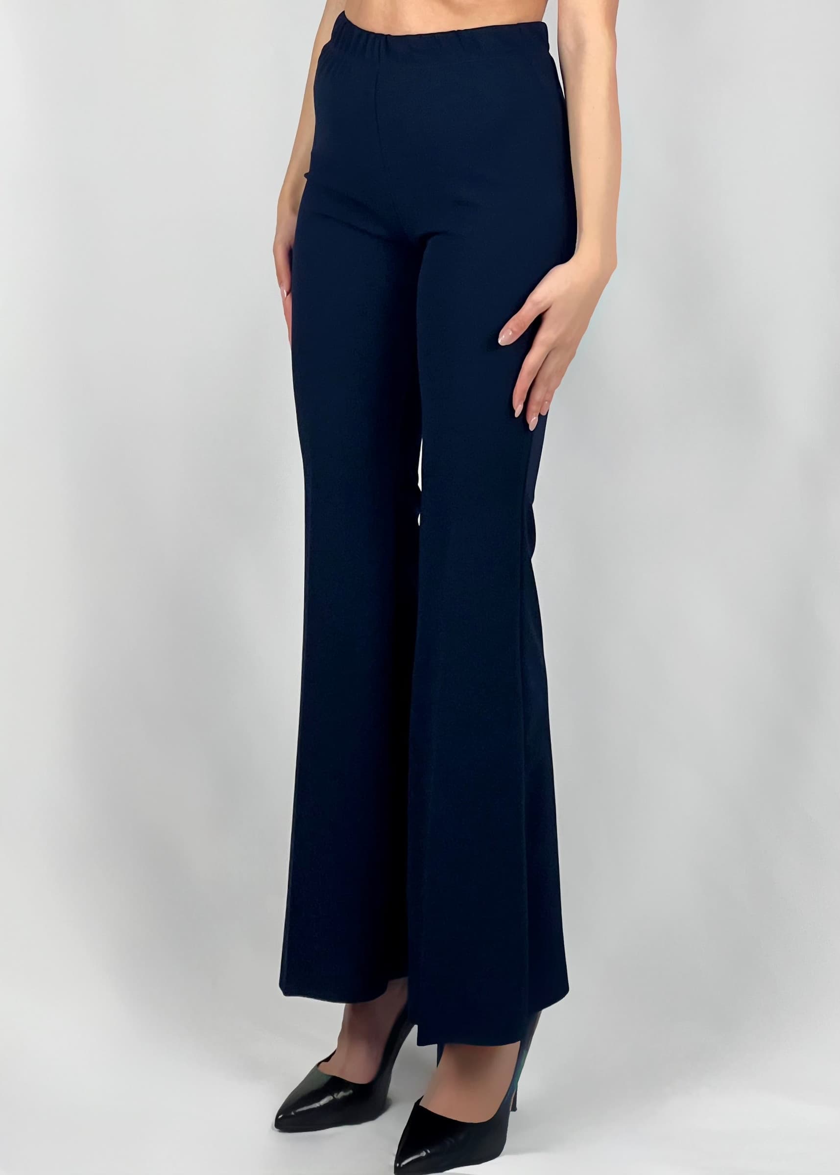 Pantalone con elastico blu flare in Pantaloni Kanal 32 - Santa Maria di Licodia, commercioVirtuoso.it