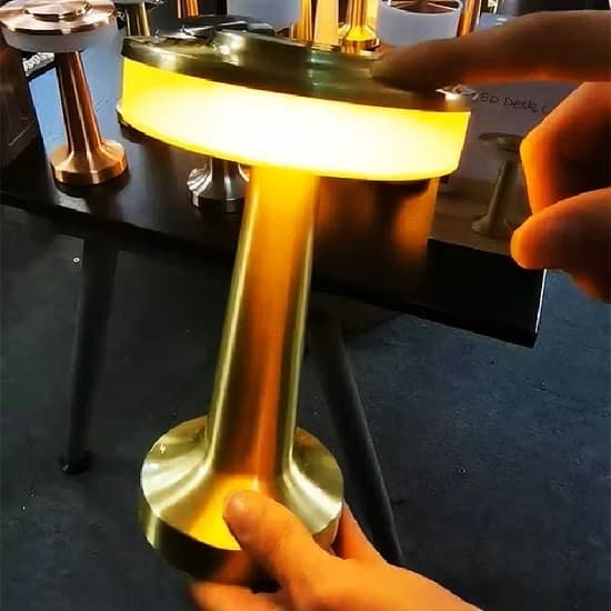 LAMPADA DA TAVOLO TOUCH LED RICARICABILE USB LUCE DECORATIVA 3 COLORI SENZA FILI - 13