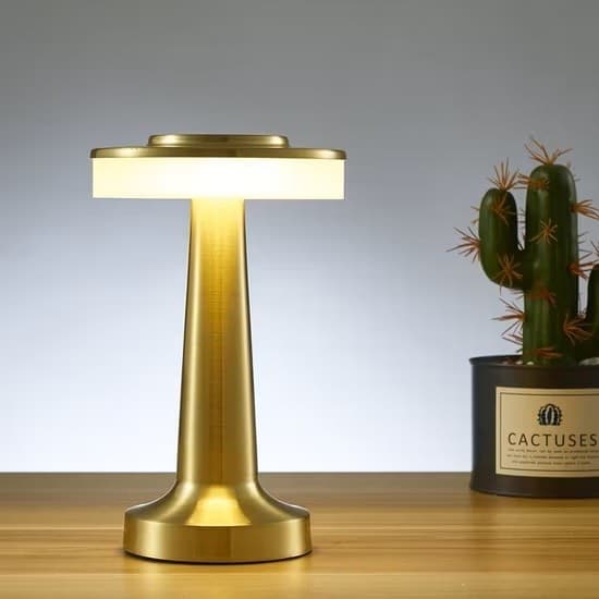 LAMPADA DA TAVOLO TOUCH LED RICARICABILE USB LUCE DECORATIVA 3 COLORI SENZA FILI - 14