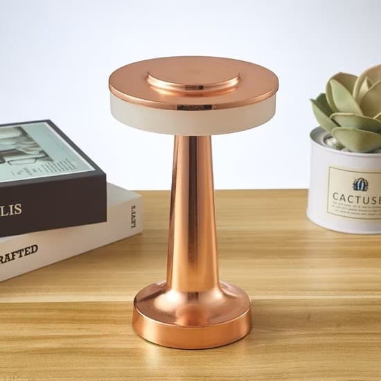 LAMPADA DA TAVOLO TOUCH LED RICARICABILE USB LUCE DECORATIVA 3 COLORI SENZA FILI - 15