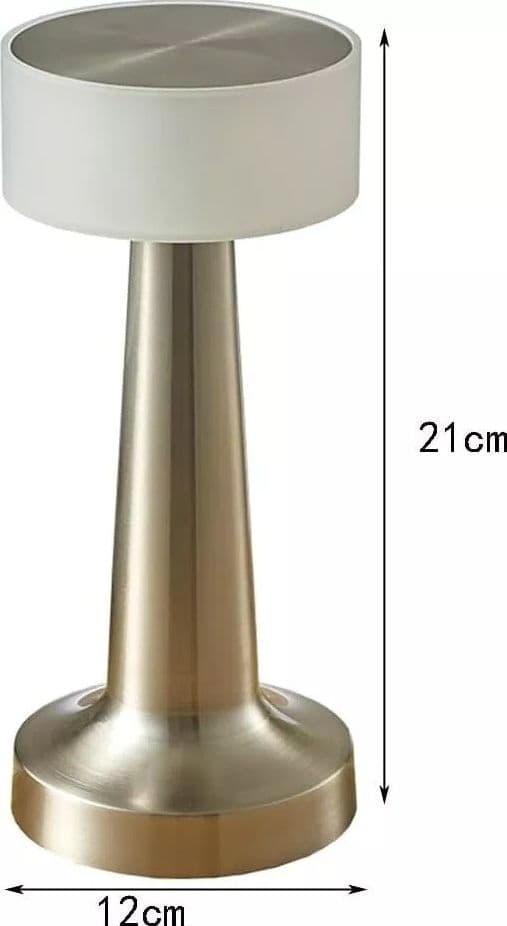 LAMPADA DA TAVOLO TOUCH LED RICARICABILE USB LUCE DECORATIVA 3 COLORI SENZA FILI - 18