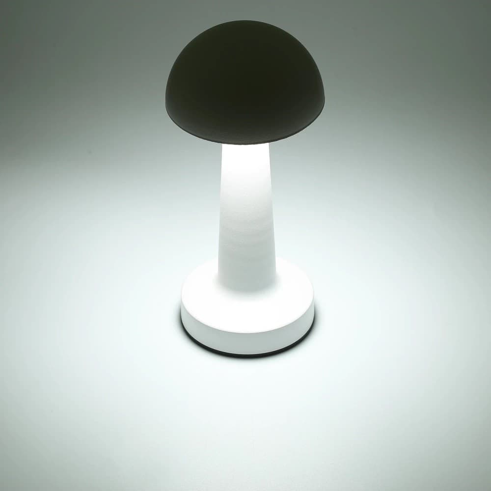 LAMPADA DA TAVOLO TOUCH LED RICARICABILE USB LUCE DECORATIVA FUNGO 3 COLORI SENZA FILI - 12