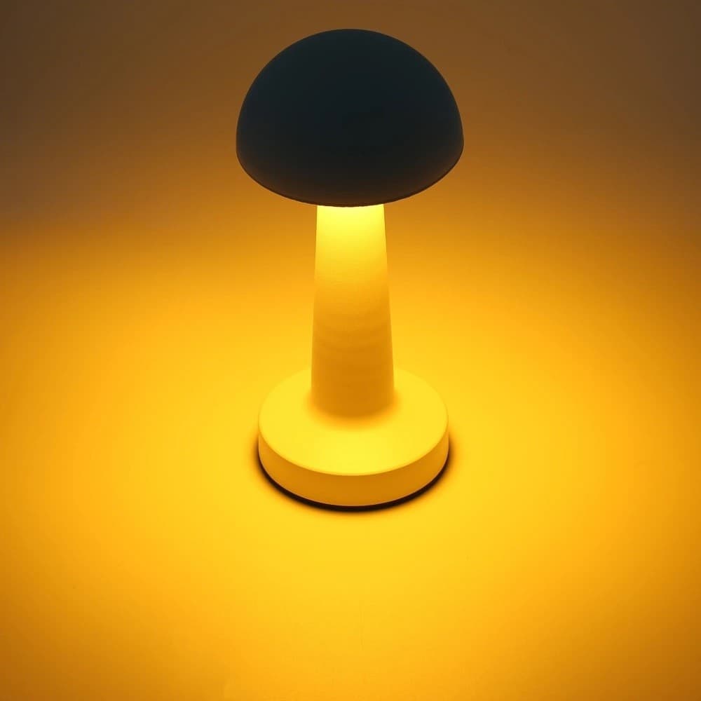 LAMPADA DA TAVOLO TOUCH LED RICARICABILE USB LUCE DECORATIVA FUNGO 3 COLORI SENZA FILI - 13